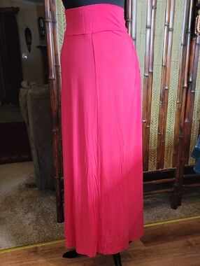 High-Waist Pink Maxi Skirt